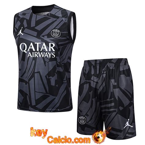 Store Numeri Kit Canotta Allenamento Pantaloncini Jordan PSG Nero