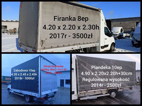 Zabudowa plandeka firanka 10ep 8ep skrzynia ładunkowa paka 4 2x2 4x4 9