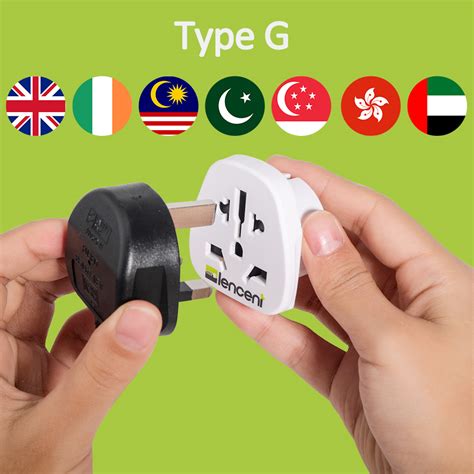 World To Us Plug Adapter 2 Packs Lencent European Eu Europe Uk Australia China Italy