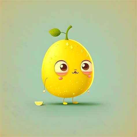 Premium Photo | Lemon cartoon character