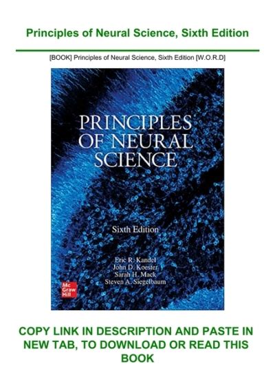 BOOK Principles Of Neural Science Sixth Edition W O R D