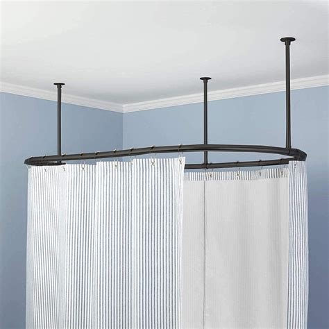 Buy Cba Luxury Oval Shower Curtain Rod Ceiling Support For Clawfoot Tub