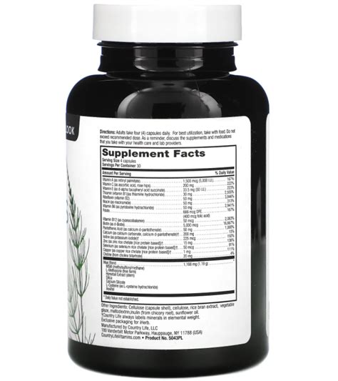 Country Life, Maxi-Hair Plus, 5000 µg de biotine, 120 capsules - Peau ...