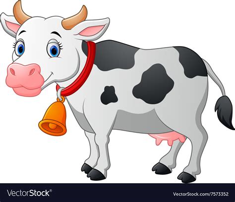 Cartoon happy cow Royalty Free Vector Image - VectorStock