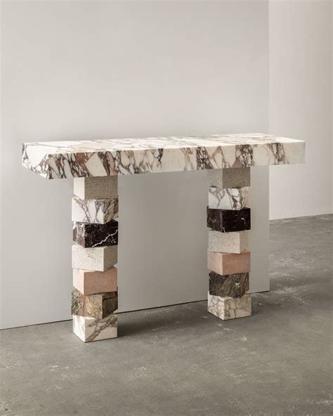 Made From Italian Marble The Phoenix Console Hall Table Is Deeply