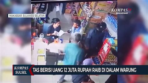 Uang Tagihan Warung Puluhan Juta Raib Digondol Maling Terekam Cctv