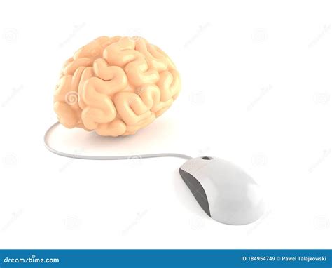 Brain With Computer Mouse Stock Illustration Illustration Of