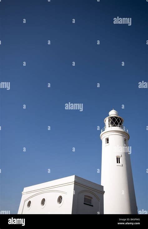 Hurst point Lighthouse near Hurst Castle, Milford on Sea, Hampshire, UK ...