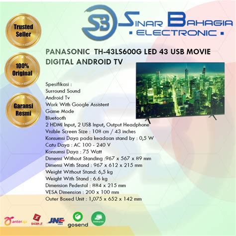 Jual PANASONIC TH 43LS600G LED 43 USB MOVIE DIGITAL ANDROID TV NEW