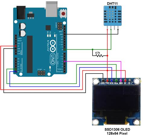 Arduino With Ssd1306 Oled And Dht11dht22 Sensor