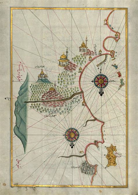 Piri Reis Map Of The City Of Tripoli Poster