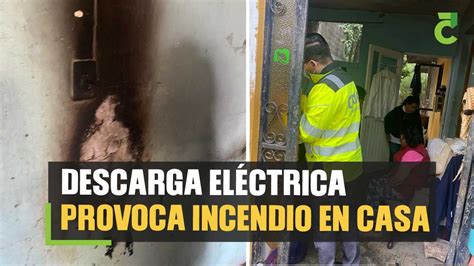 Descarga eléctrica provoca incendio en casa