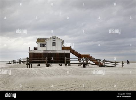 St Peter Ording Germany Stilt Houses On The Beach Of St Peter