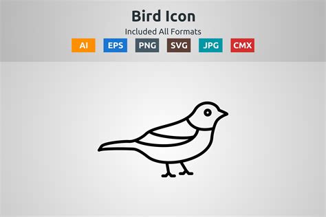 Bird Vector Outline Icon Graphic by abidehtisham198 · Creative Fabrica