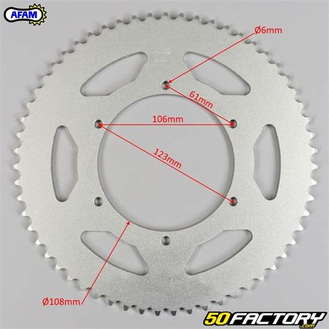 Couronne Dents Acier Derbi Aprilia Gilera Afam Pi Ce