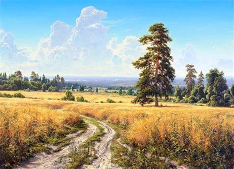 Художник Сергей Басов | Landscape art, Landscape paintings, Landscape