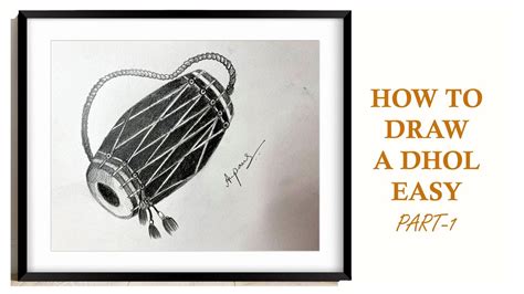 How To Draw A Dhol Very Easy ढोल का चित्र कैसे बनाये बैसाखी Art Part