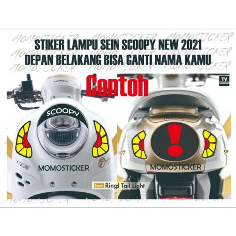 Jual Stiker Sein Scoopy Stiker Sein Scoopy 2021 New Setiker Lampu