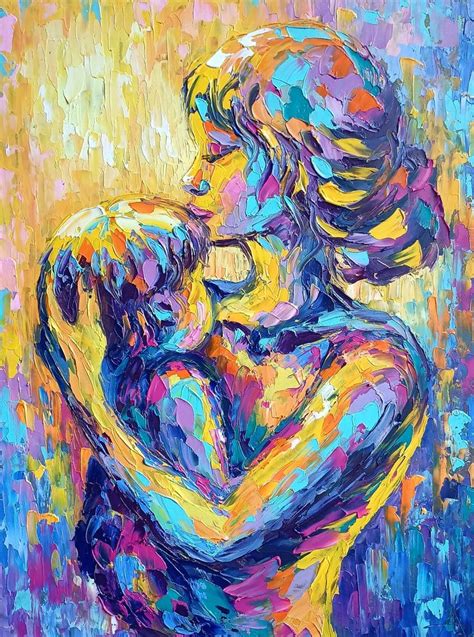 Soldmothers Tenderness Oil Painting Mothers Love Love Mother