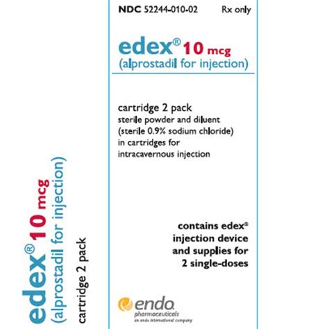 Edex 10 Alprostadil for injection Kit by Endo Laboratories — Mountainside Medical Equipment