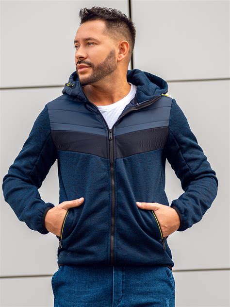 Chaqueta De Entretiempo Para Hombre Azul Oscuro Y Verde Bolf BKS2153