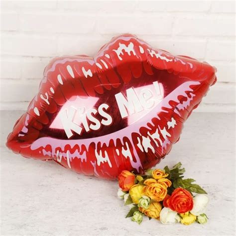 Hot Sale Kiss Me Foil Balloon Red Lips Shape Foil Balloon For Wedding