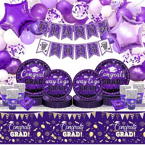 Class Of 2023 Graduation Decorations Purple Graduation Party