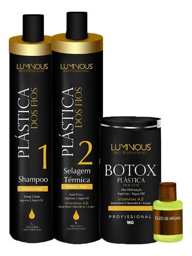 Kit Pl Stica Dos Fios Selagem Progressiva E Botox Luminous