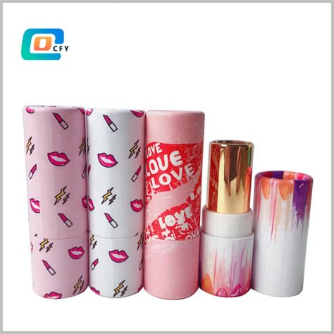 Custom Eco Friendly Twist Up Lipstick Cardboard Cylinder Container Sure