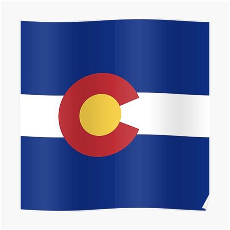 State Of Colorado Flag C Logo Poster For Sale By Enigmaticone Redbubble