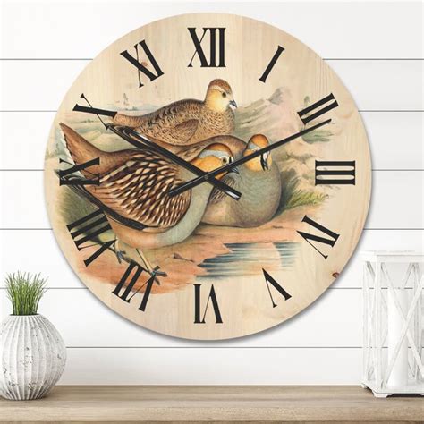 Bless International Horloge Murale Oiseaux En Bois Iii Wayfair Canada