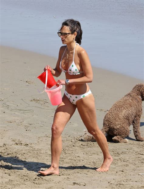 Jordana Brewster In A Polka Dot Bikini On A Beach In Santa Barbara CelebMafia