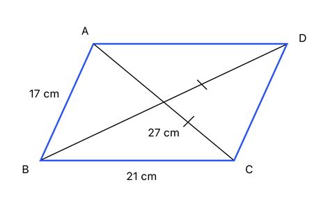 Each of the diagonals of a quadrilateral is 27 cm long. Two | Quizlet