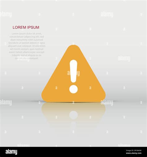 Exclamation Mark Icon In Flat Style Danger Alarm Vector Illustration On White Isolated