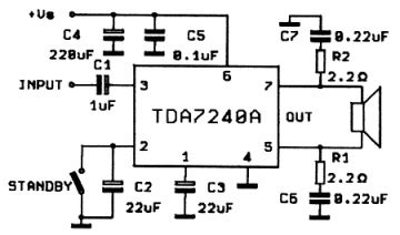 TDA 7240 Tube TDA7240 Röhre TDA 7240 ID38906 IC Integra