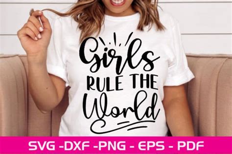 Girls Rule The World Svg Design Graphic By Svgwow760 · Creative Fabrica