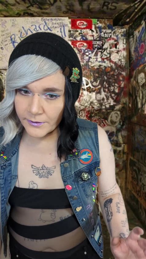 Rude Filthy Punk Slut Sneaks Off Mid Show To Get Wrecked In The Bathroom Trans Babe