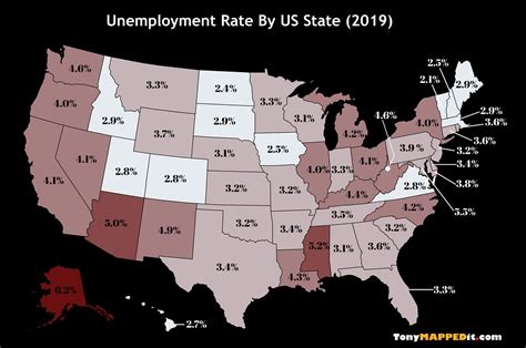 Unemployment Rate By State Map