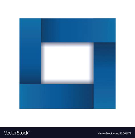 Blue Frame Template Eps10 Royalty Free Vector Image