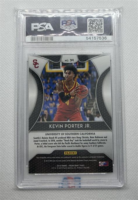 Kevin Porter Jr 2019 Panini Prizm DP 94 PSA 9 MINT RC Rookie Cavs