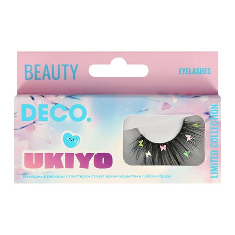 Накладные ресницы `DECO.` UKIYO с глиттером (бабочки) купить в интернет ...