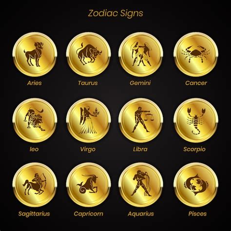 Premium Vector Zodiac Signs Set Of Horoscope Symbols Astrology Collection