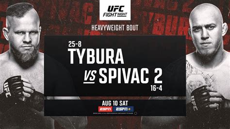 Ufc Vegas Tybura Vs Spivac August Th Fight Promo Youtube