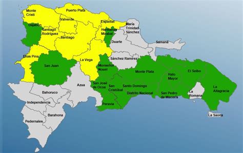 El Coe Mantiene Provincias En Alerta En Amarilla Y En Verde