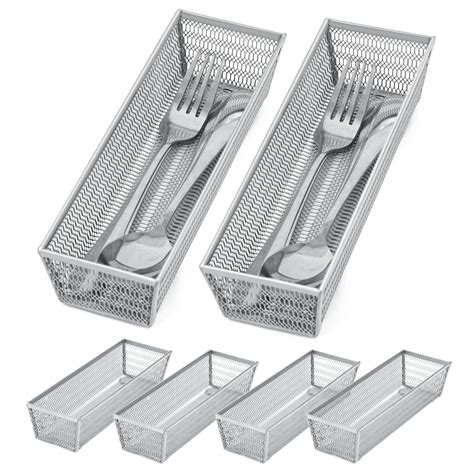 Silver Mesh Drawer Organizers