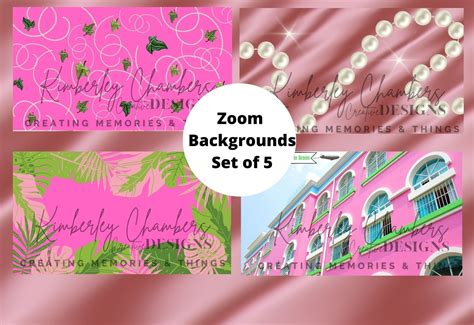 Pink & Green Zoom Backgrounds Video Background Virtual - Etsy