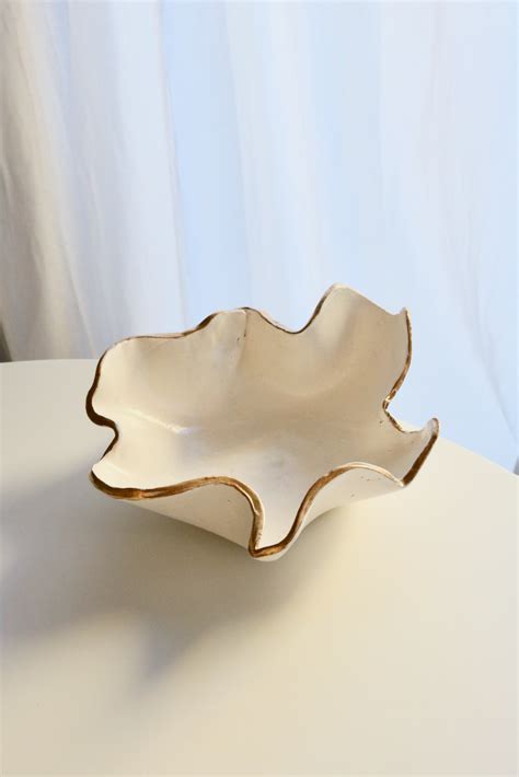 DIY Air Dry Clay Ruffled Bowl Eunice At Home