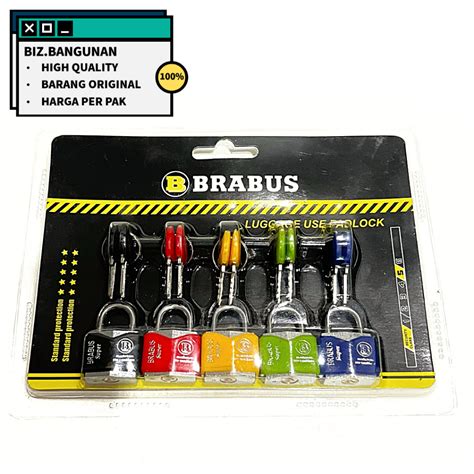 Jual GEMBOK BRABUS WARNA 20MM ISI 5 GEMBOK TAS KOPER 5PCS Shopee