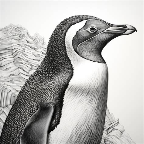 Premium Photo Realistic Penguin Illustration On White Background