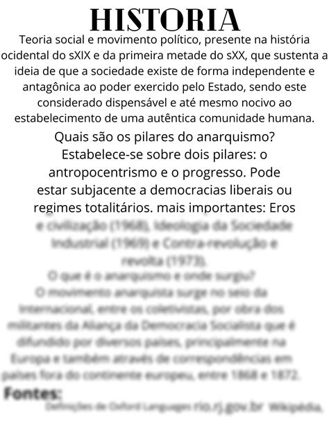 Solution Quais S O Os Pilares Do Anarquismo Estabelece Se Sobre Dois